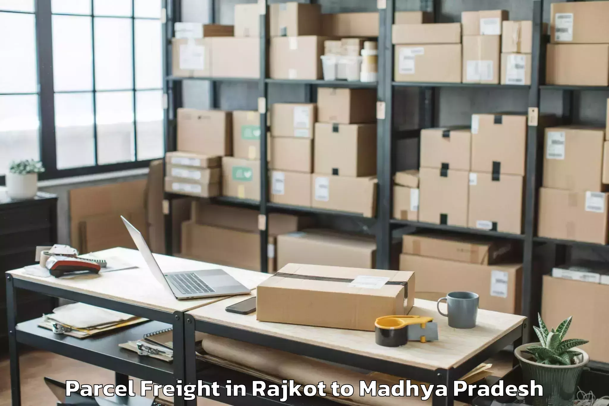 Affordable Rajkot to Gyaraspur Parcel Freight